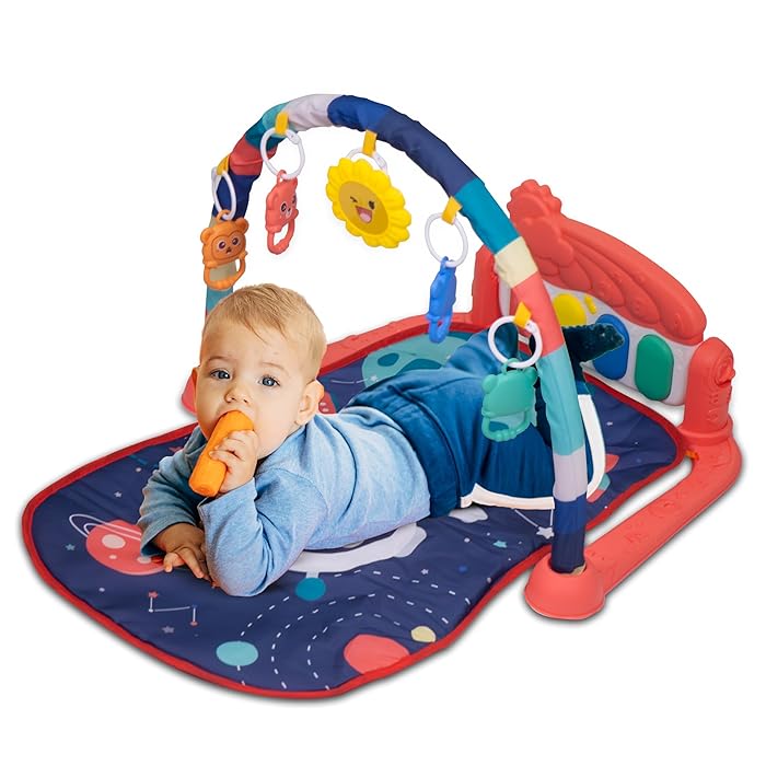 5Pcs Hanging Rattle Play Gym Mat With Sound